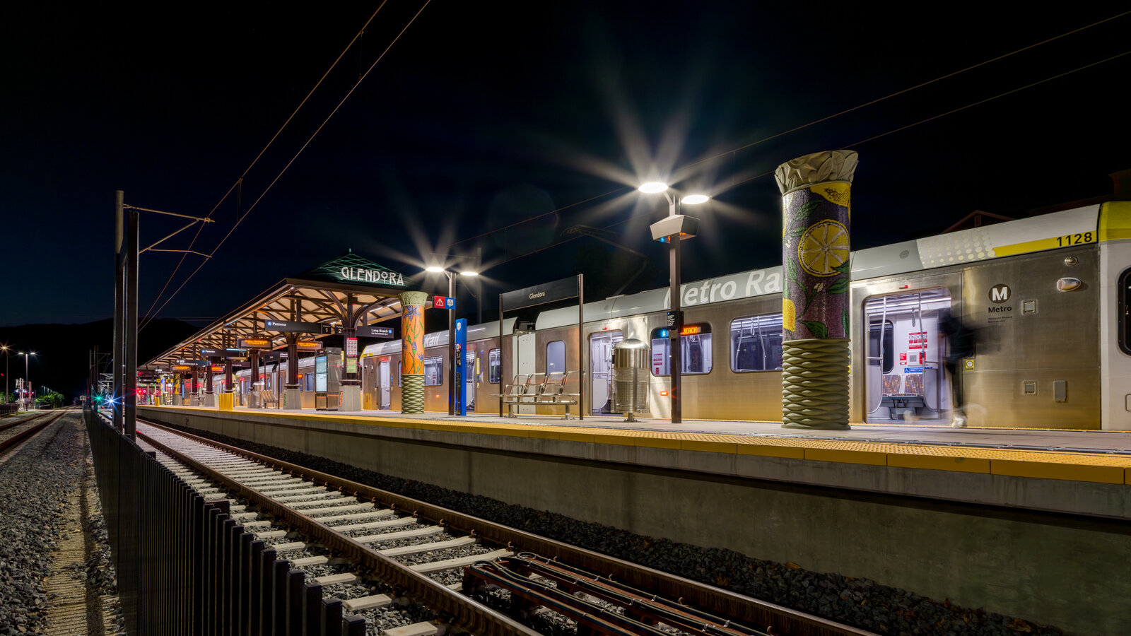 Glendora Metro station night