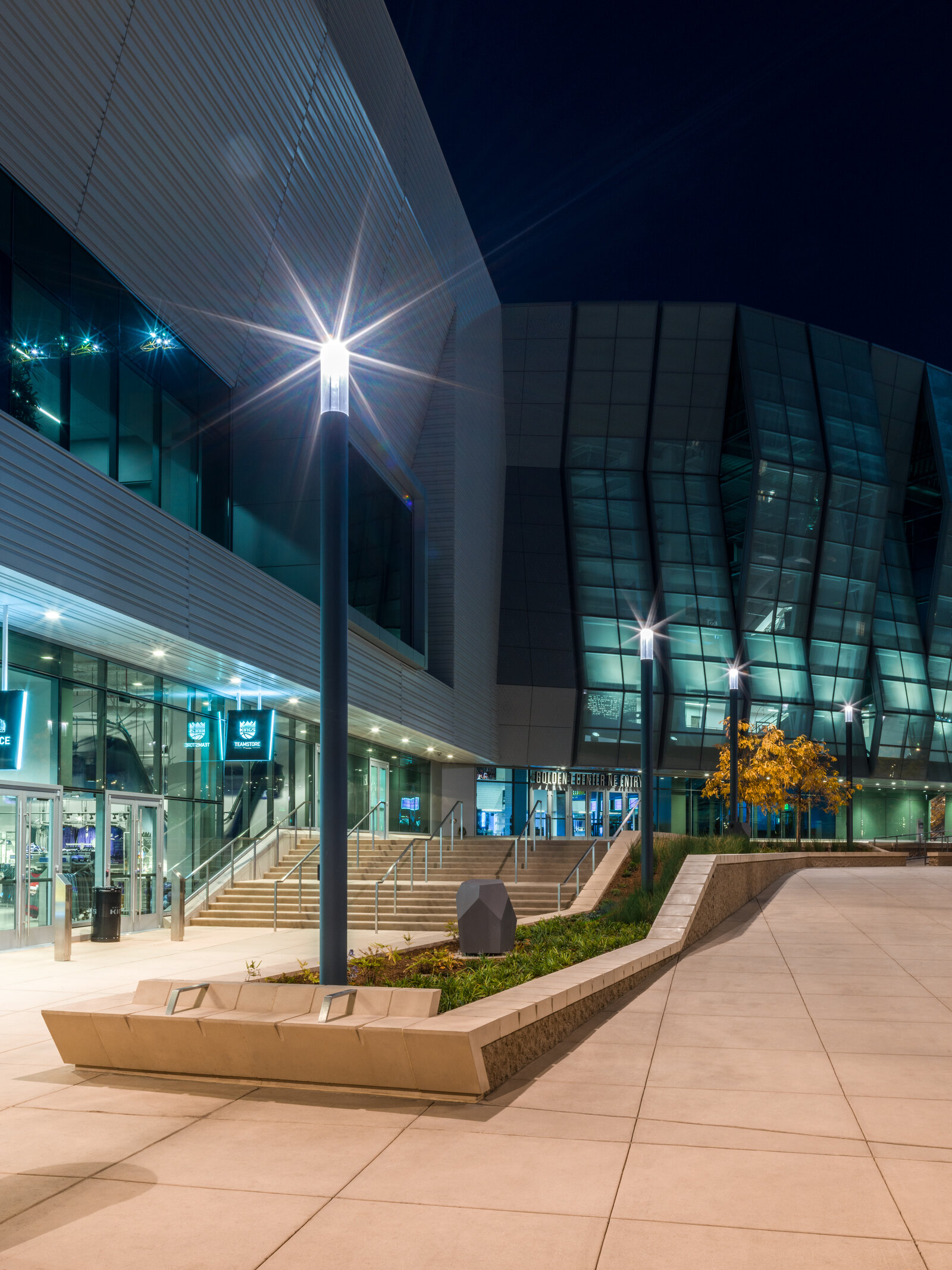 Golden 1 Center at night